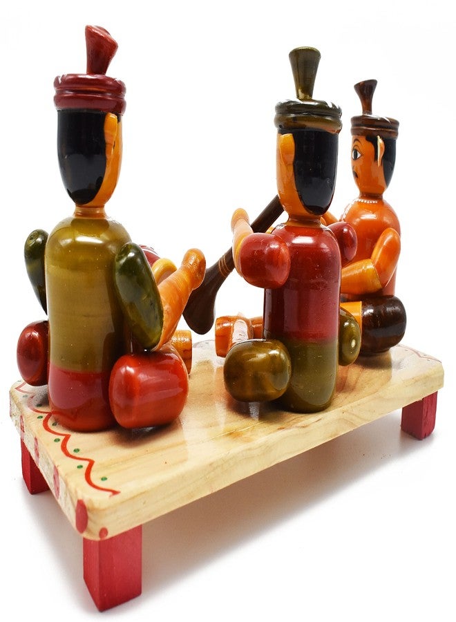 justhandmade Wooden Music Set Idol | Doll Set | Nadhaswaram Set | Home Decor | Showpiece - Etikoppaka Toys (Medium) - Image 5